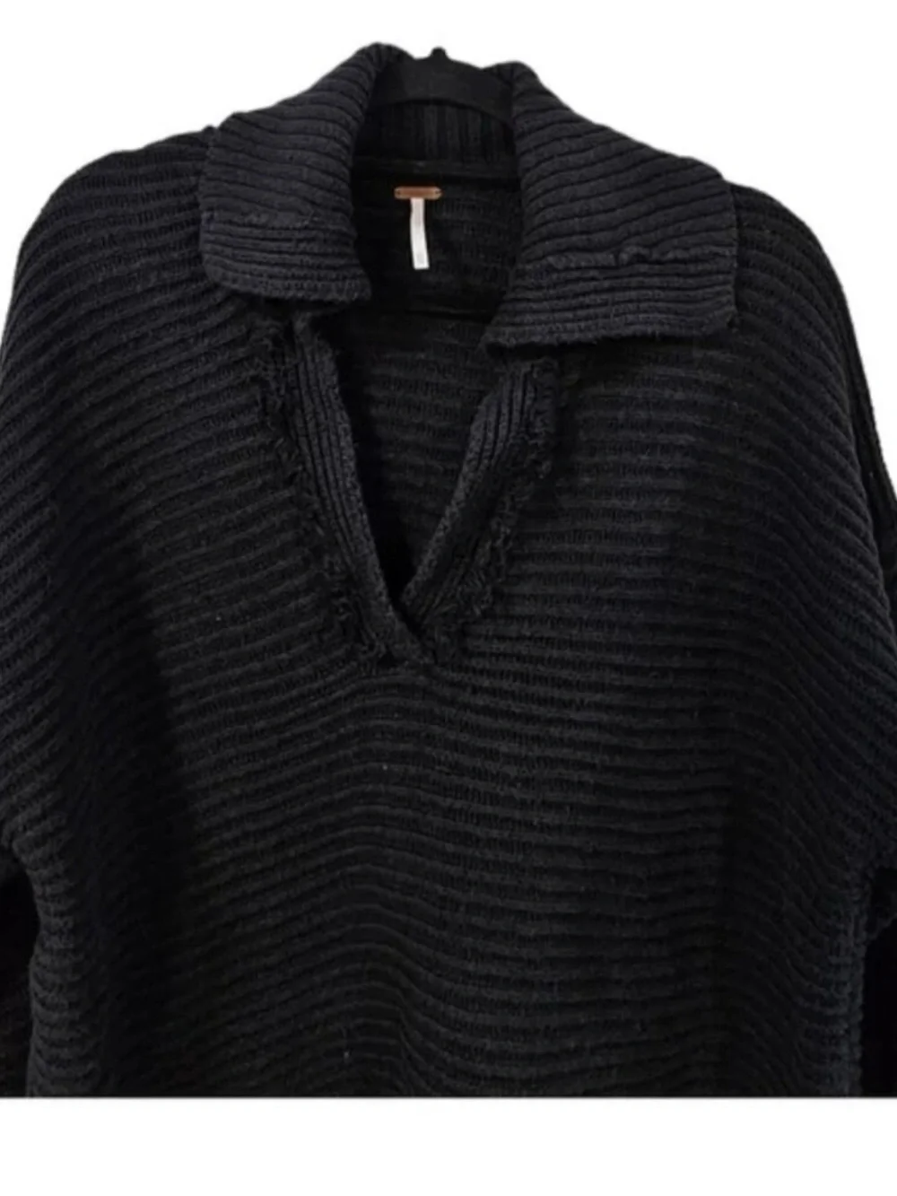 Free People Marlie deep v ribbed sweater